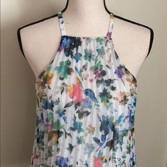 Likely Chester Chiffon Pleated Halter Top Size 2 - Picture 2 of 8